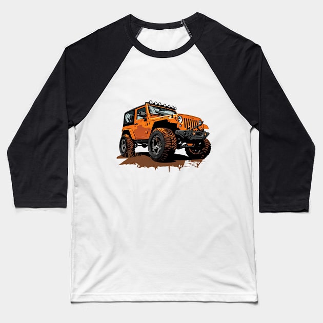 Jeep Wrangler T-Shirt Baseball T-Shirt by mrsticky